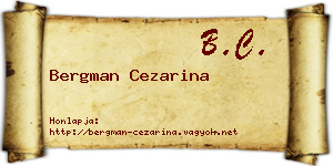 Bergman Cezarina névjegykártya